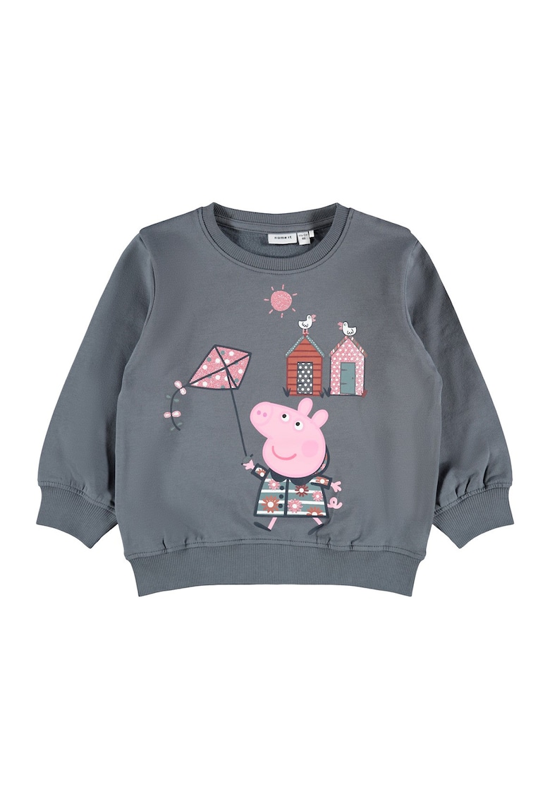 Bluza sport din amestec de bumbac organic cu imprimeu Peppa Pig