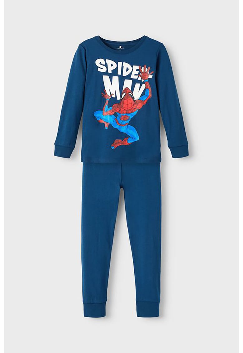 Pijama de bumbac cu maneci lungi si cu Spiderman