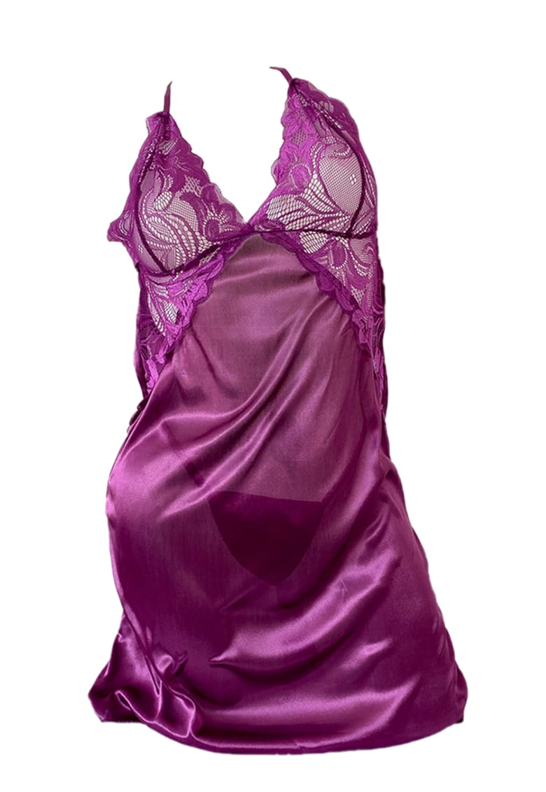 Lenjerie sexy tip neglijeu din satin -