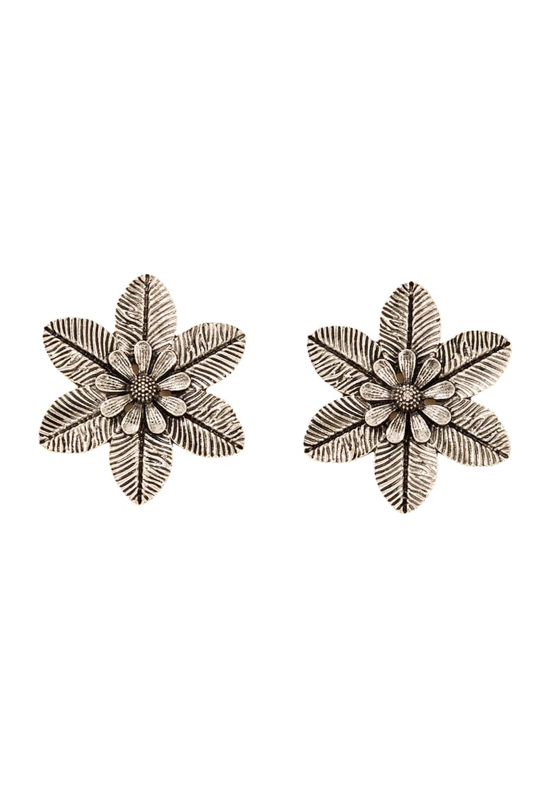 Cercei argintii - forma de floare - Trudy C13 -