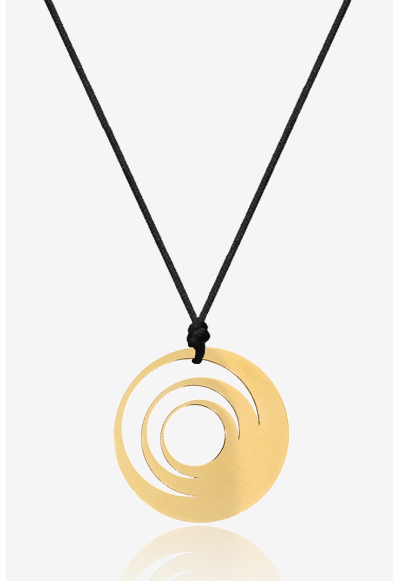 Colier cu pandantiv circular de aur de 14K fashiondays imagine noua