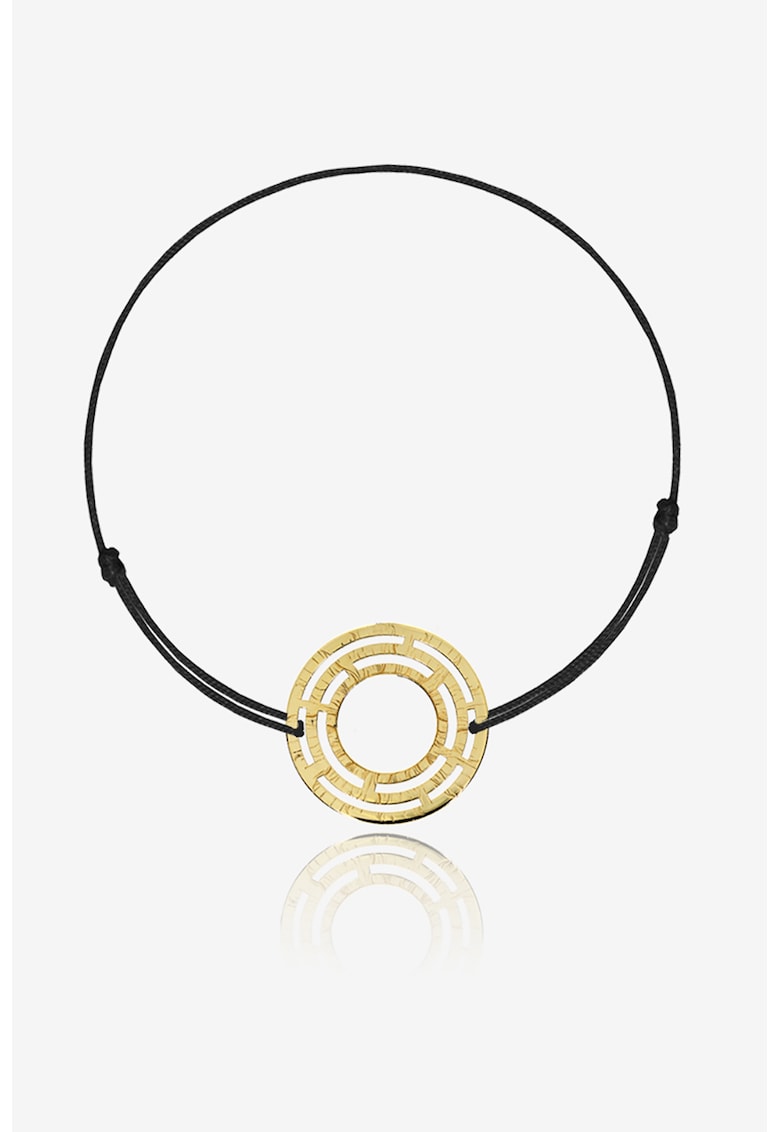 Bratara ajustabila cu talisman circular de aur de 14K fashiondays imagine noua