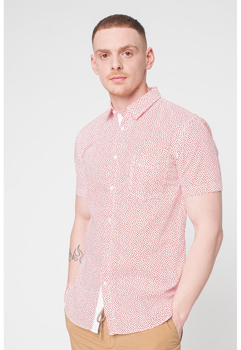 Camasa slim fit cu maneci scurte Magneton