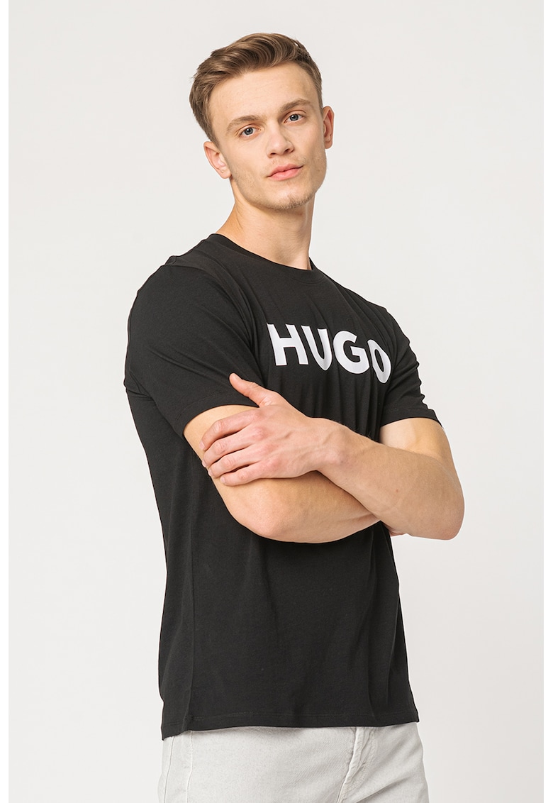 Tricou regular fit cu logo contrastant Dulivio