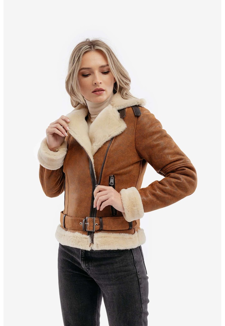 Jacheta din blana naturala - model Women's Aviator