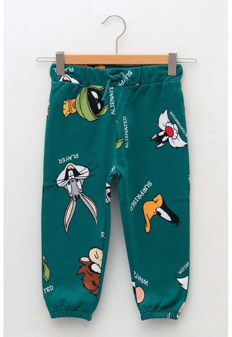 Pantaloni sport cu imprimeu Looney Tunes