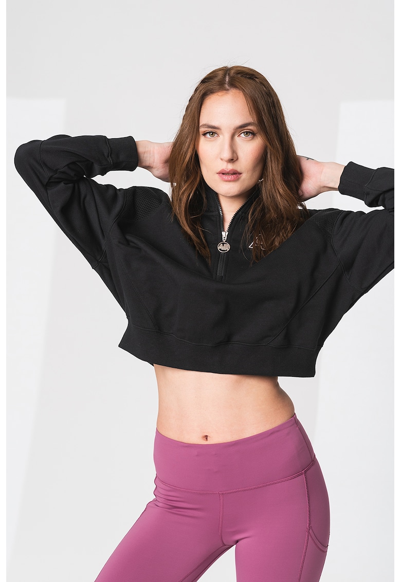 Bluza sport crop lejera cu fermoar scurt Air