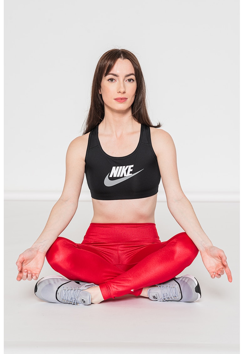 Bustiera cu tehnologie Dri-FIt si imprimeu logo - pentru fitness Swoosh