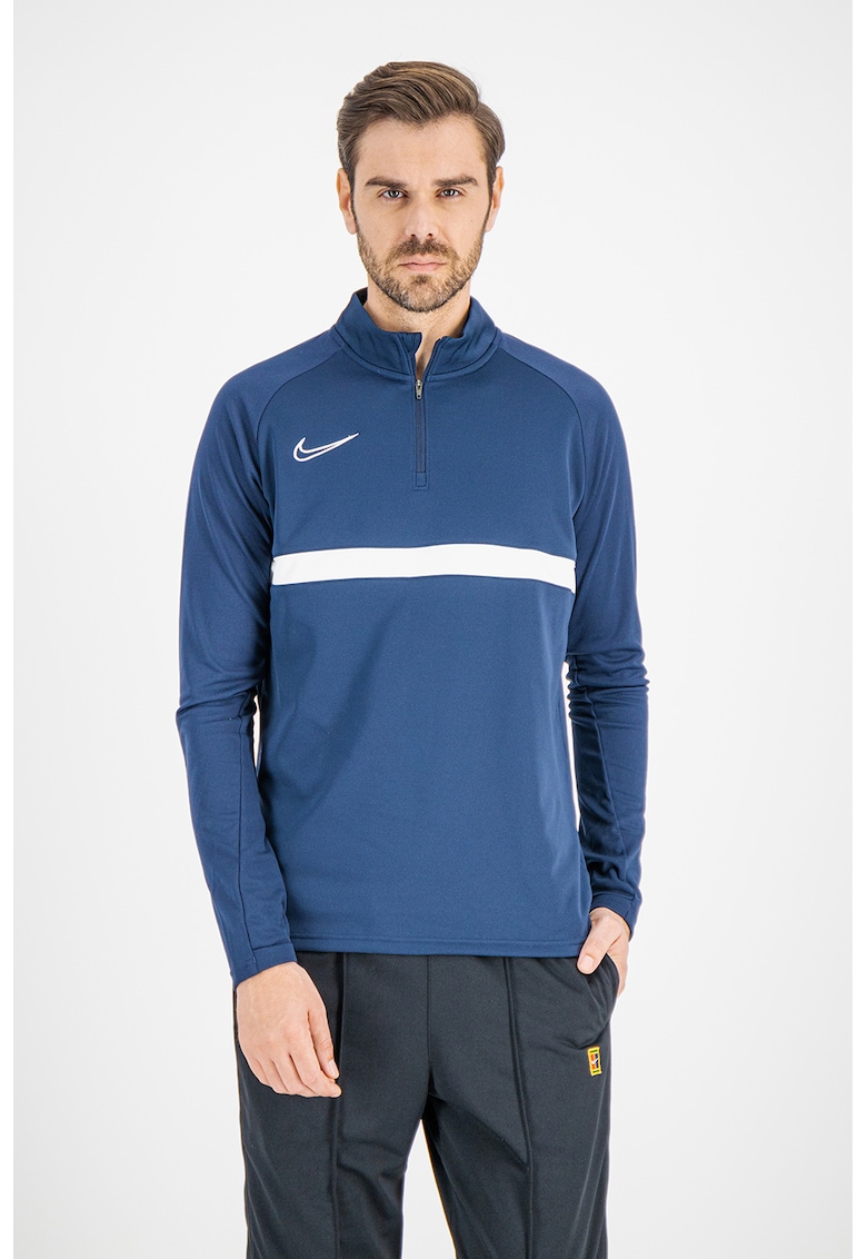 Bluza cu fenta cu fermoar scurt si tehnologie Dri-Fit - pentru fotbal