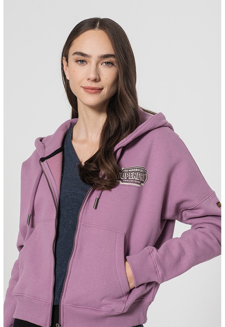 Худи Boho с паднали ръкави и цип SUPERDRY