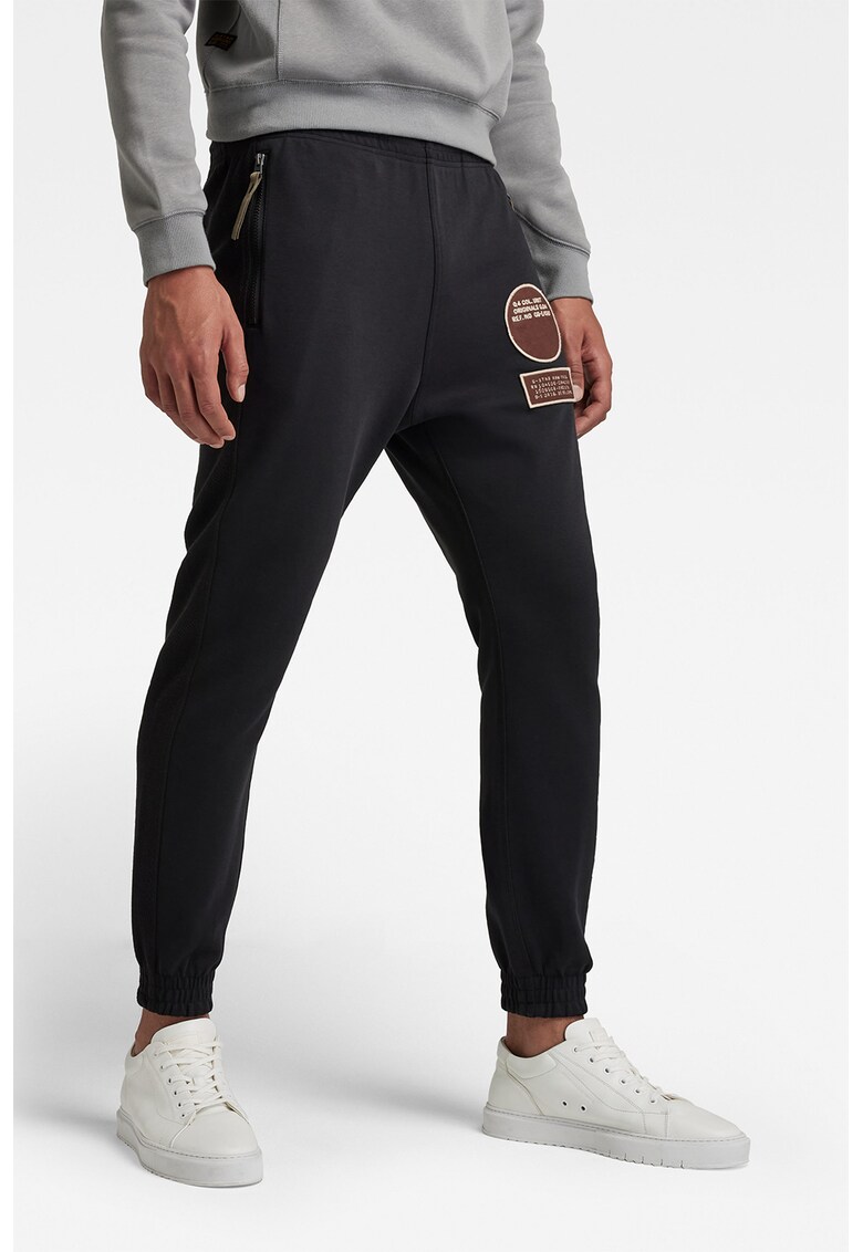 Pantaloni sport cu aplicatii Moto