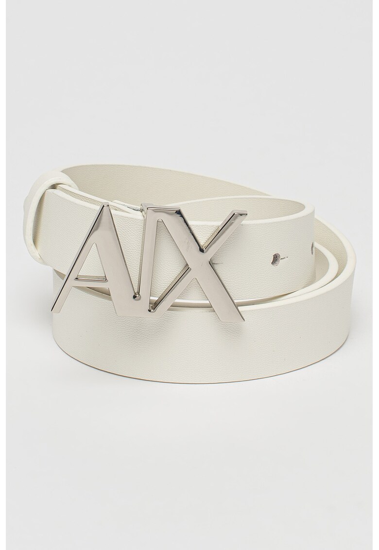 Curea din piele cu catarama cu nit si logo Curea din piele cu catarama cu nit si logo Armani Exchange