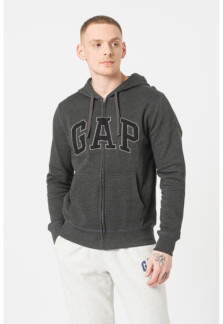 Худи с цип и лого GAP