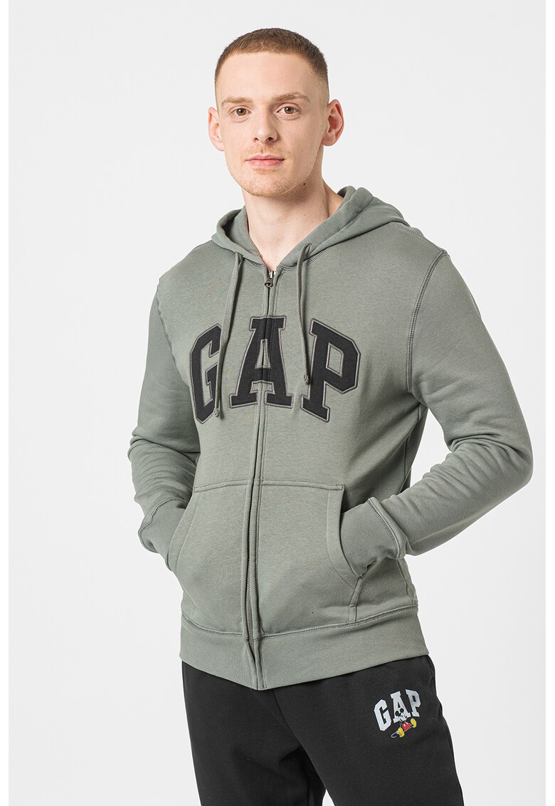 Худи с цип и лого GAP