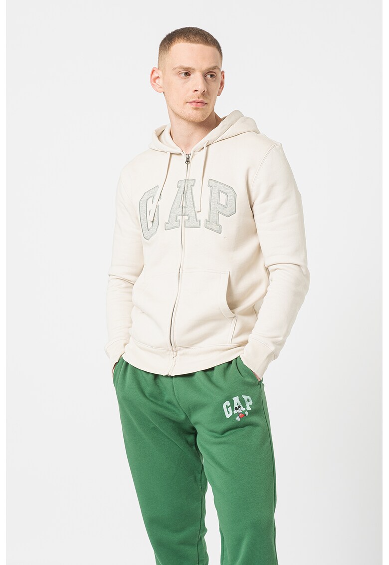 Худи с цип и лого GAP