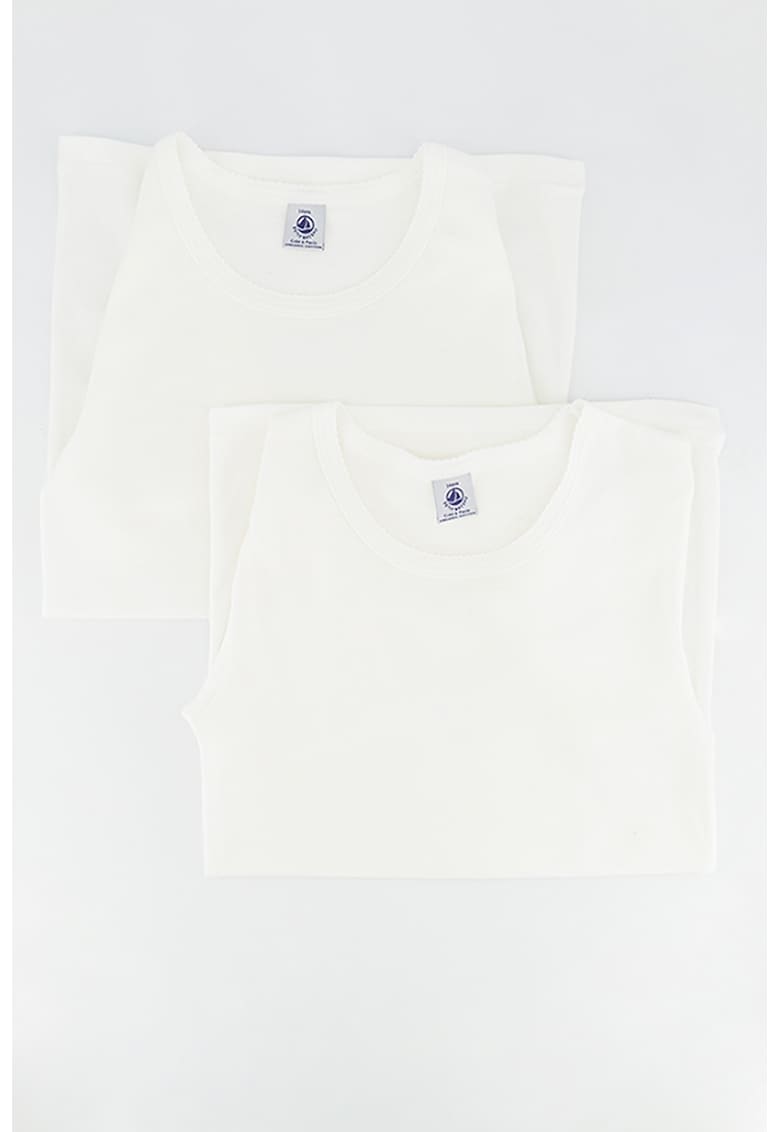 Set de tricouri uni de bumbac organic – 2 piese PETIT BATEAU fashiondays.ro