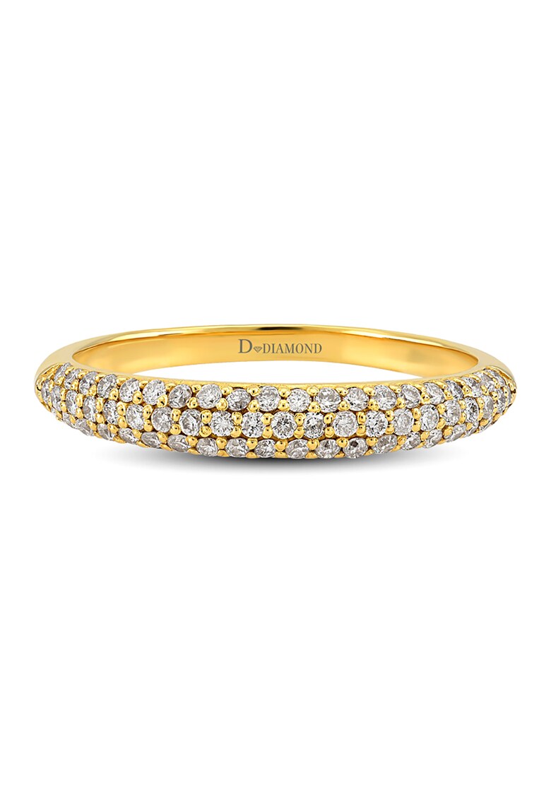 Inel de aur de 14K decorat cu diamante D Diamond Reduceri si Transport Gratuit D Diamond imagine noua