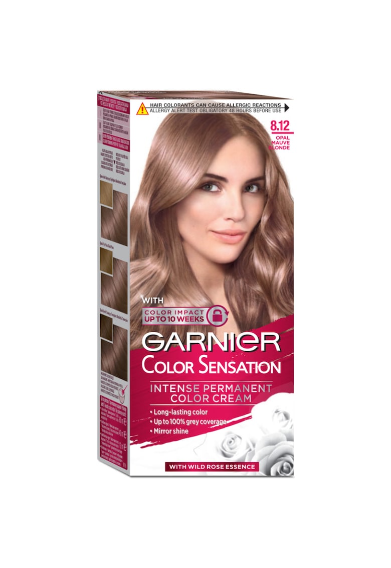 Vopsea de par permanenta cu amoniac Color Sensation 8.12 Blond deschis cenusiu irizat - 112 ml