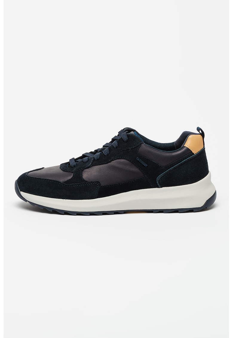 Pantofi sport de piele si piele intoarsa cu logo Titanio