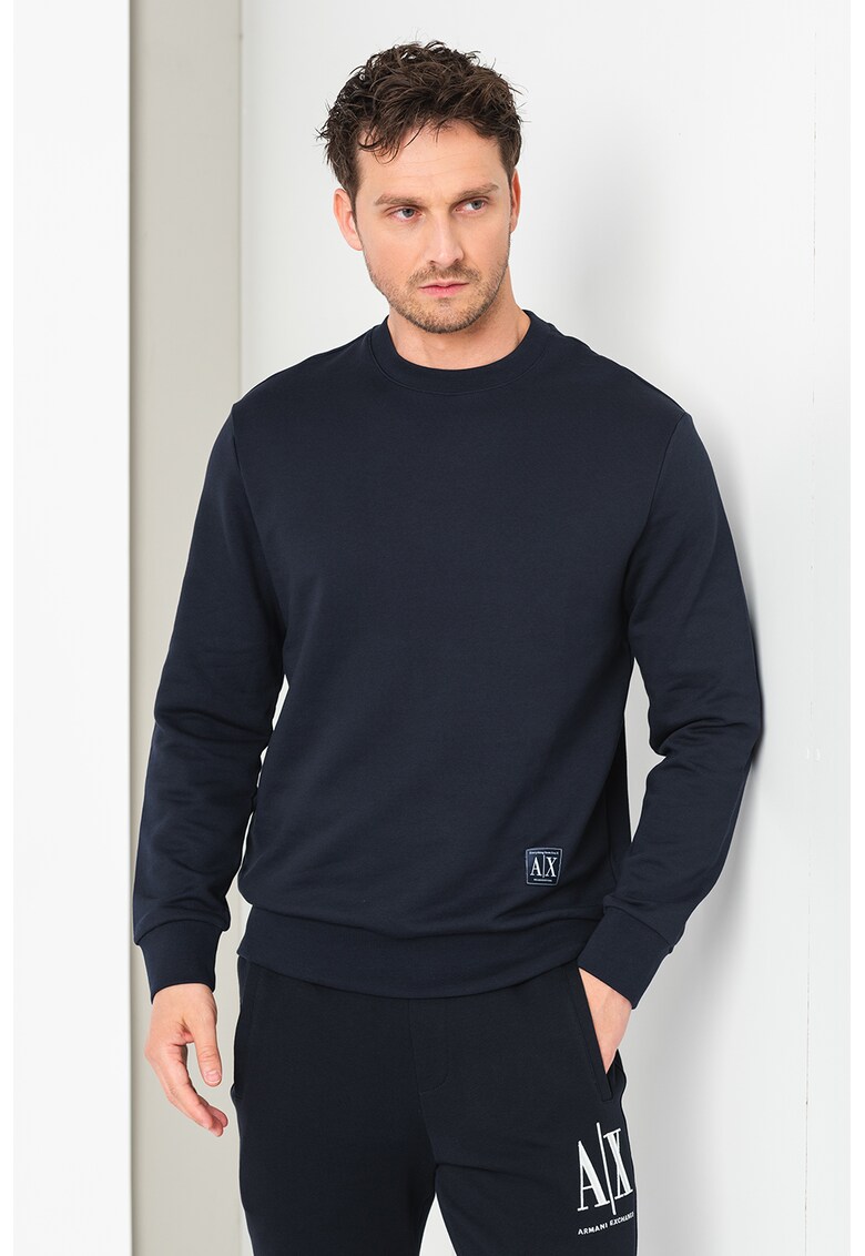 Суитшърт с овално деколте и лого ARMANI EXCHANGE