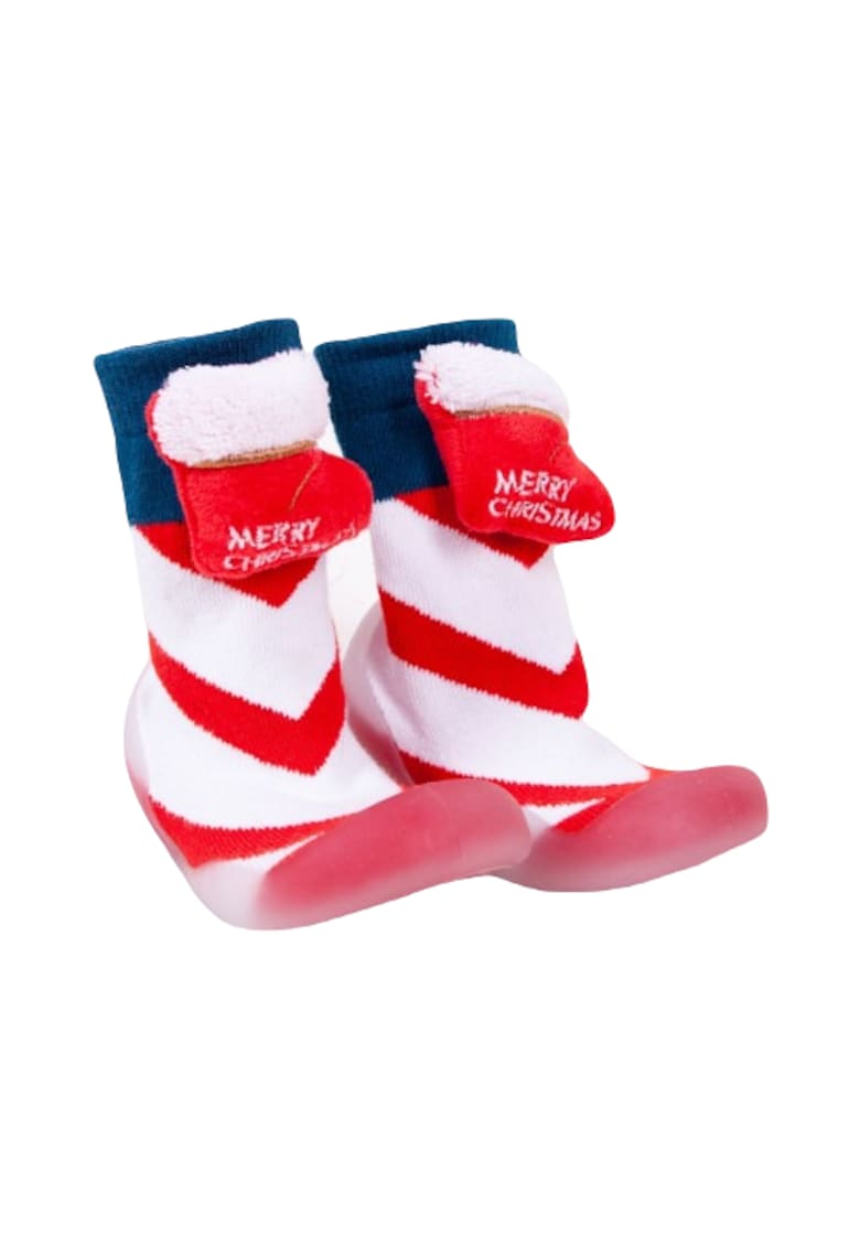 Botosei Pentru Copii Cu Talpa Antiderapanta - Merry Christmas - Multicolor