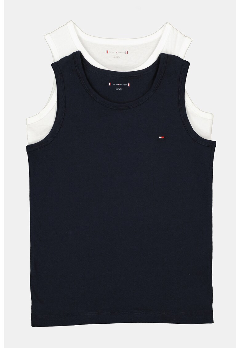 Топ от органичен памук с лого - 2 броя Tommy Hilfiger