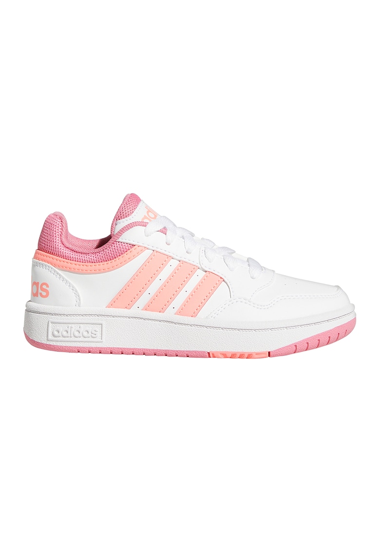Pantofi sport de piele ecologica cu logo contrastant Hoops 3.0