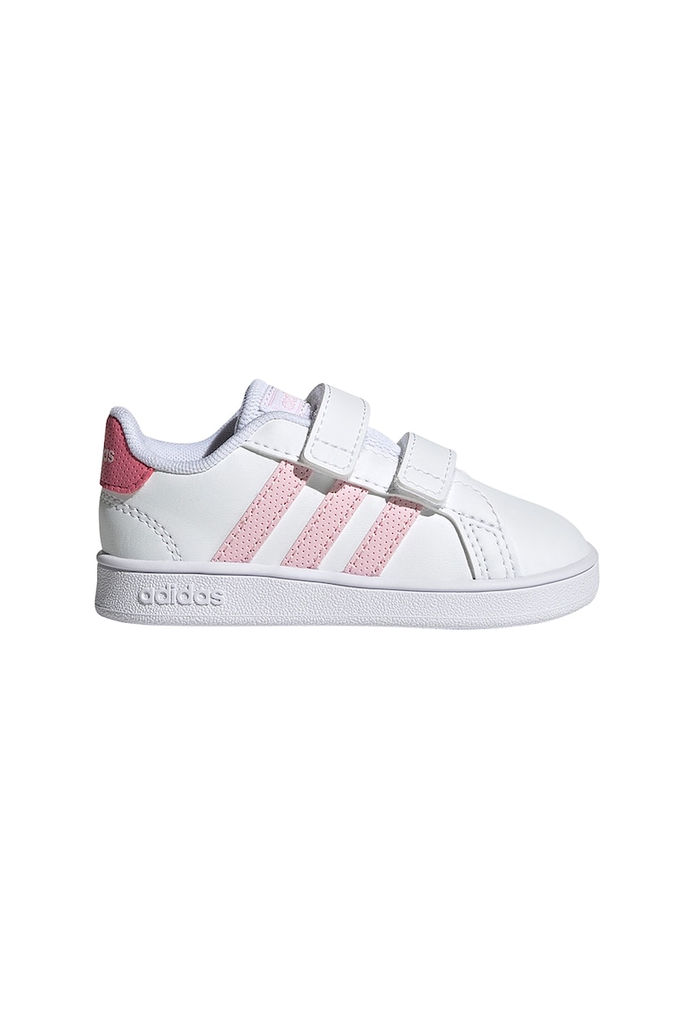 adidas Sportswear - Pantofi sport de piele ecologica cu velcro Grand Court