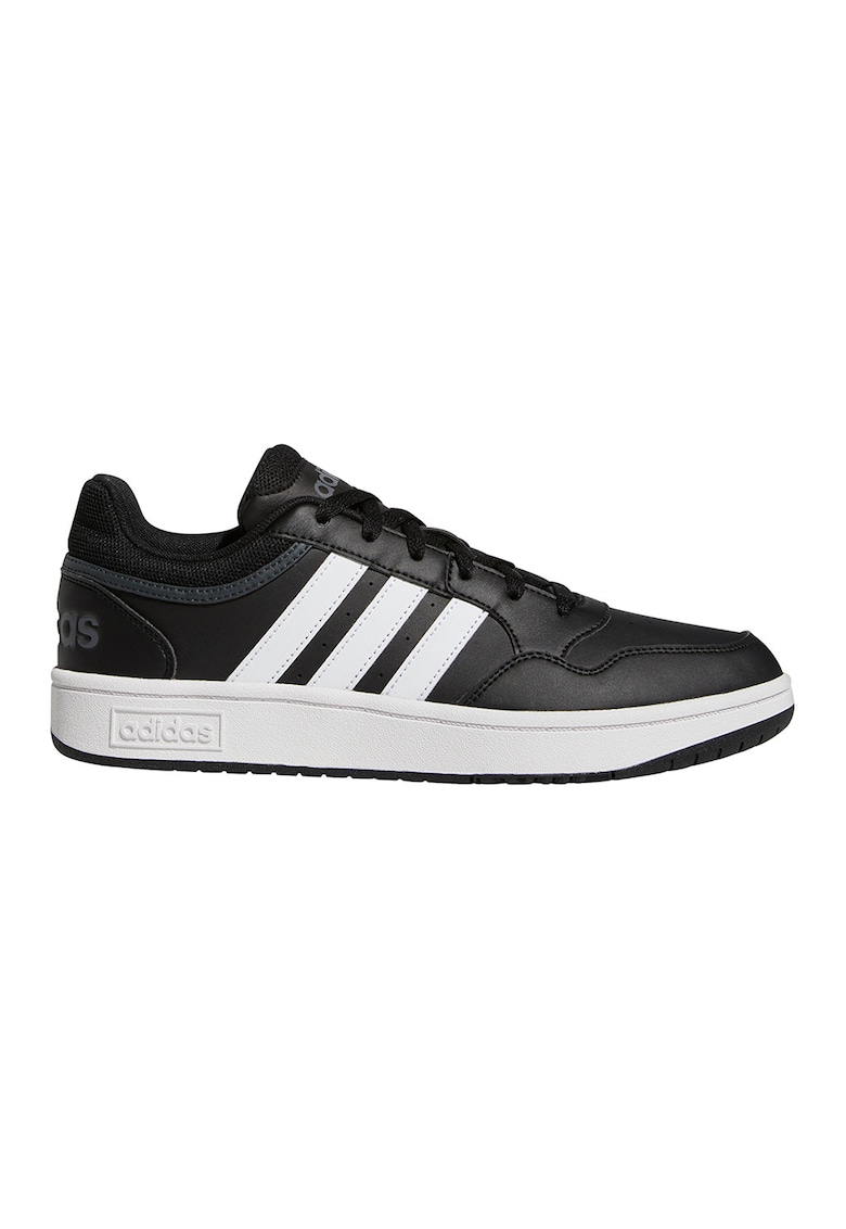 Pantofi sport din piele ecologica Hoops 3.0 - Alb/Negru