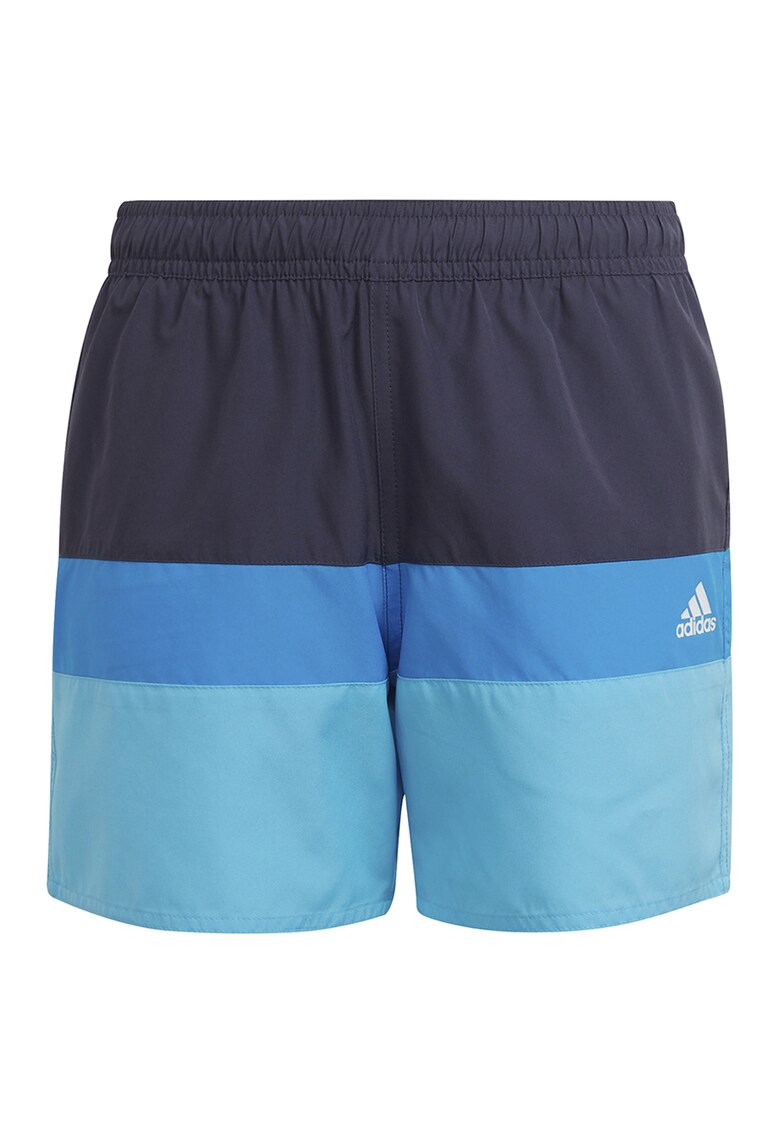 Pantaloni scurti de baie cu model in dungi si talie elastica