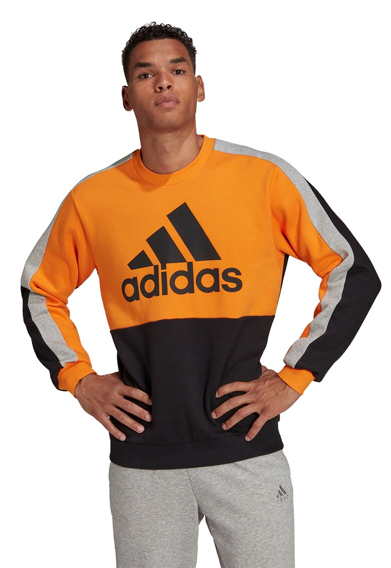 Bluza sport cu decolteu la baza gatului si imprimeu logo adidas Performance imagine 2022 reducere