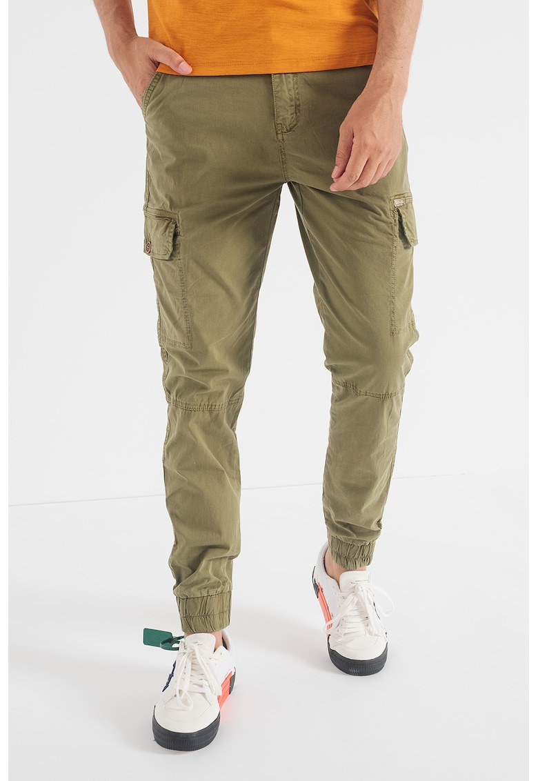 Pantaloni cargo regular fit Nan - Verde masliniu