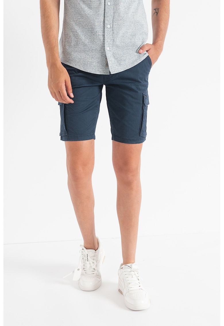 Pantaloni scurti cargo cu talie medie
