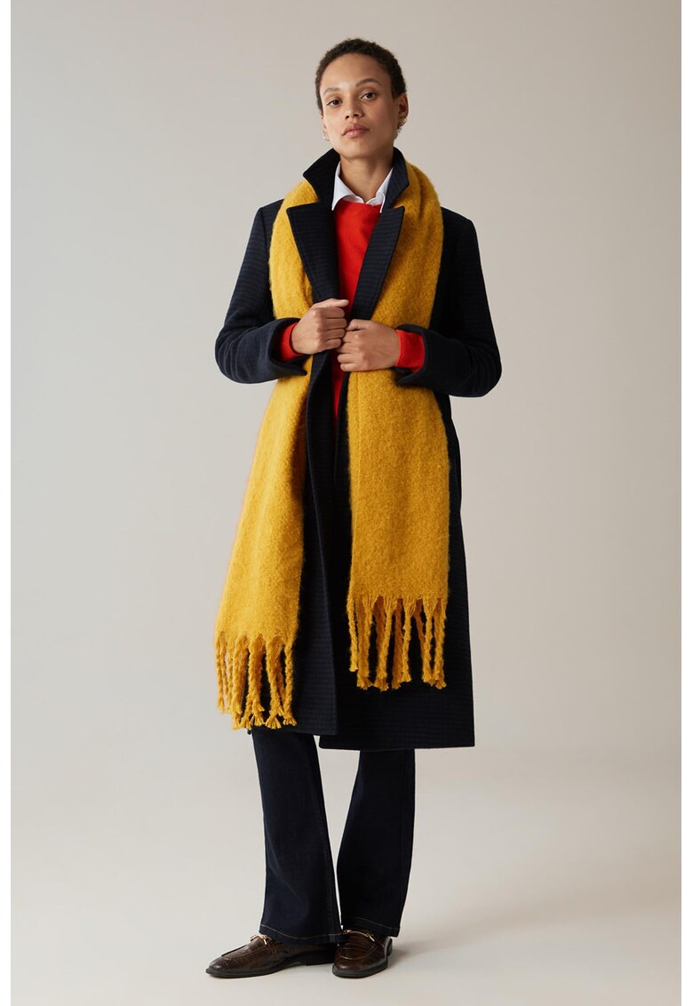 Palton din amestec de lana cu model in carouri fashiondays.ro