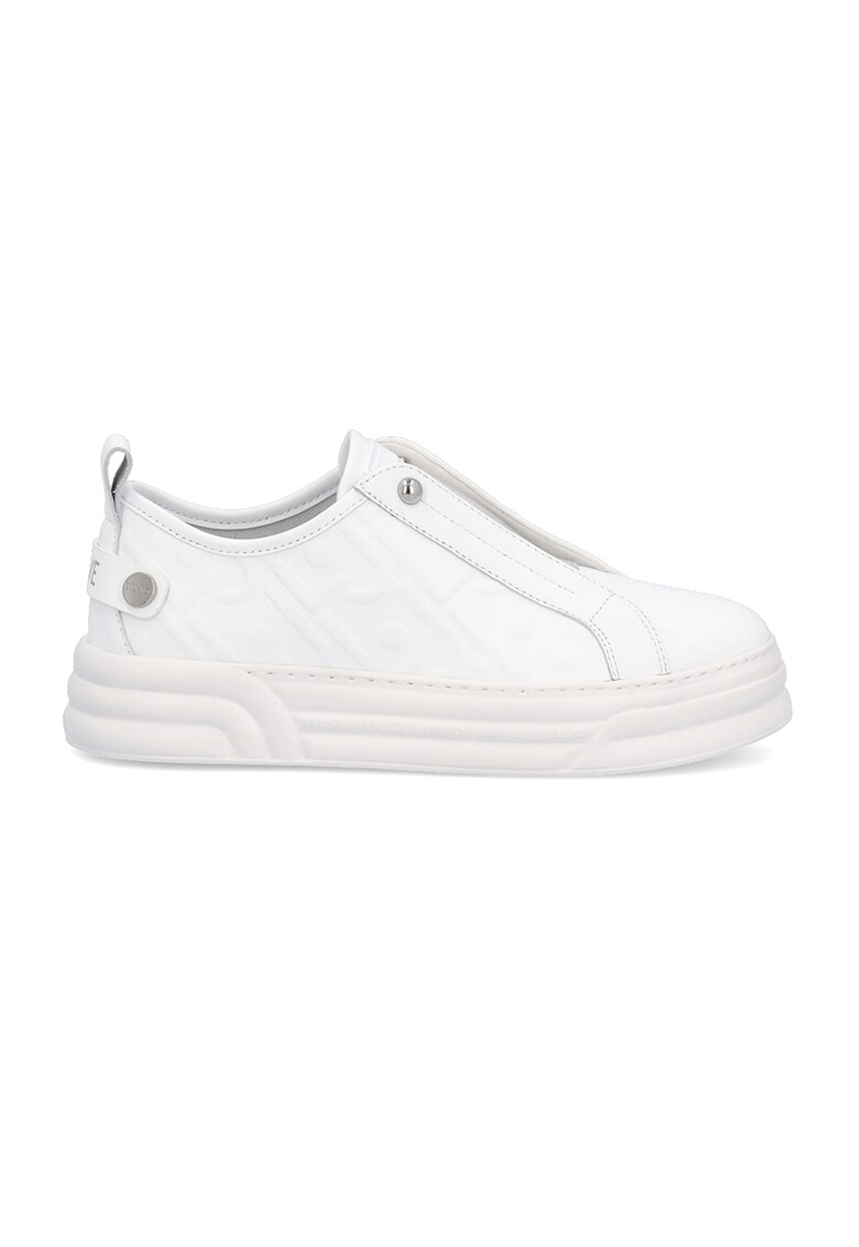Pantofi sport slip-on de piele cu logo in relief Liu Jo fashiondays.ro