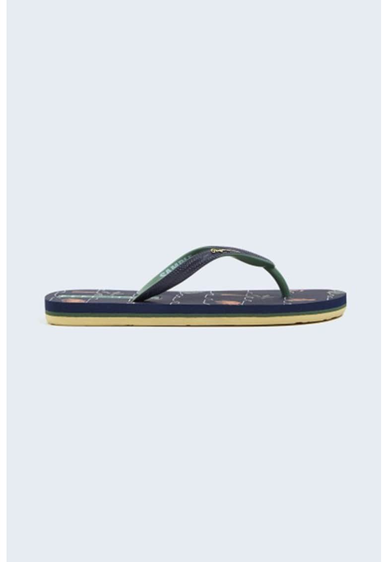 Papuci flip-flop cu imprimeu tropical fashiondays.ro imagine noua 2022
