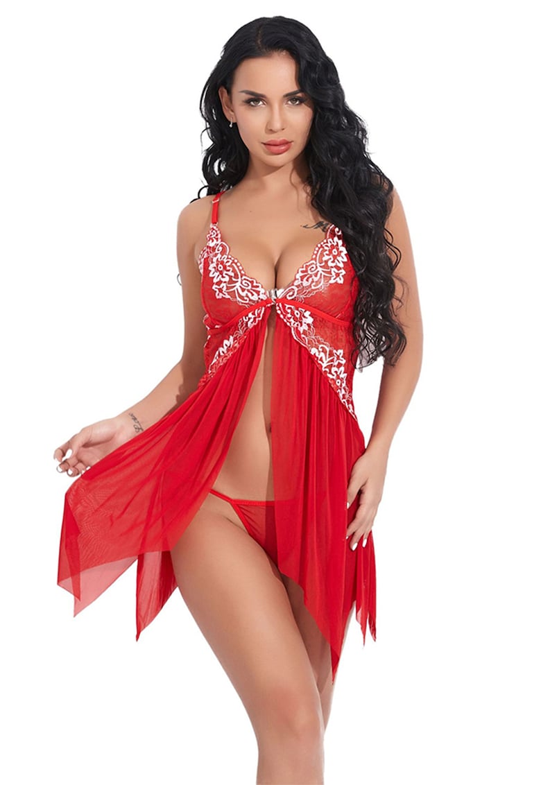 Lenjerie sexy tip neglijeu cu dantela -