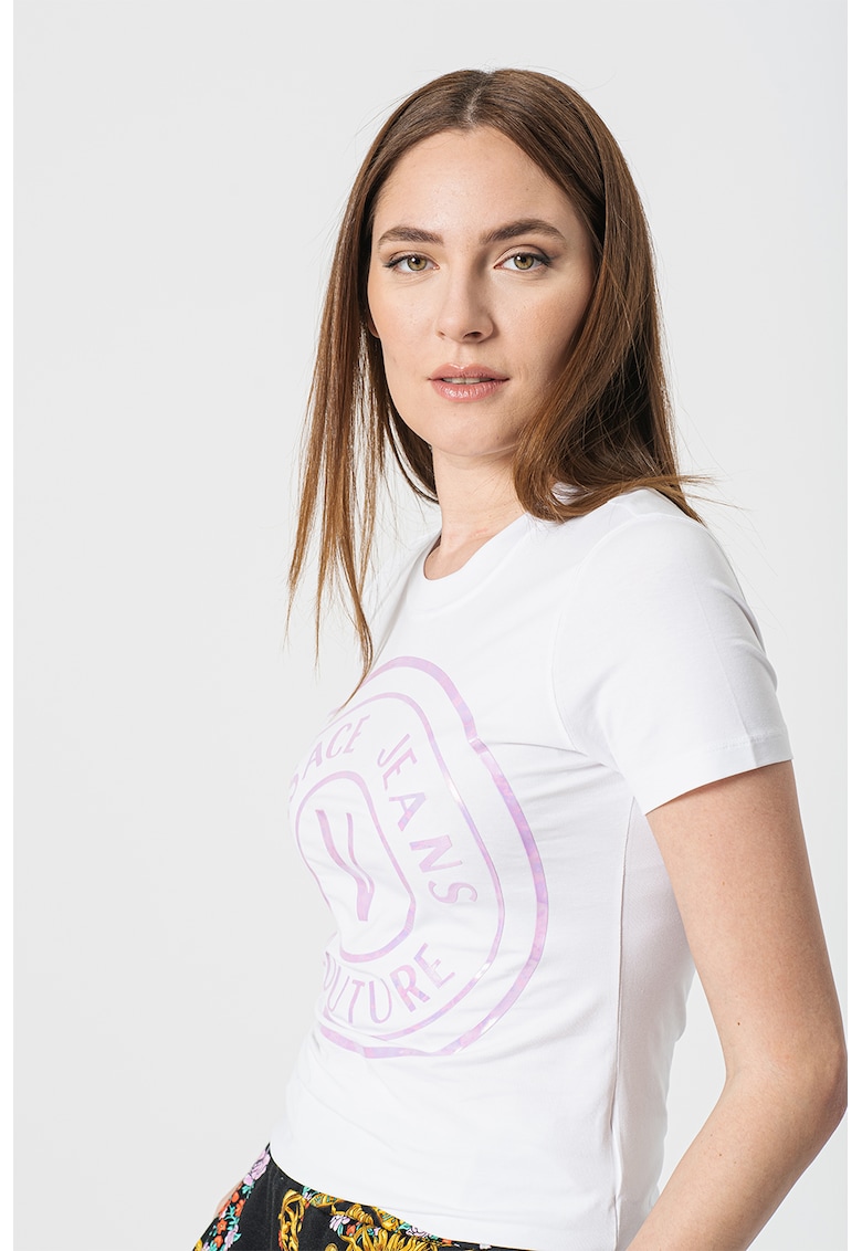 Tricou din amestec de bumbac cu imprimeu logo fashiondays.ro imagine 2022 13clothing.ro