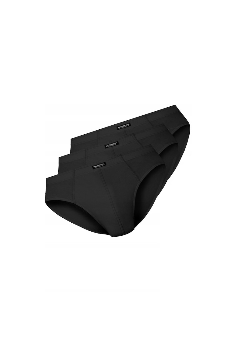 Set 3 perechi de chiloti barbati Bumbac - Negru