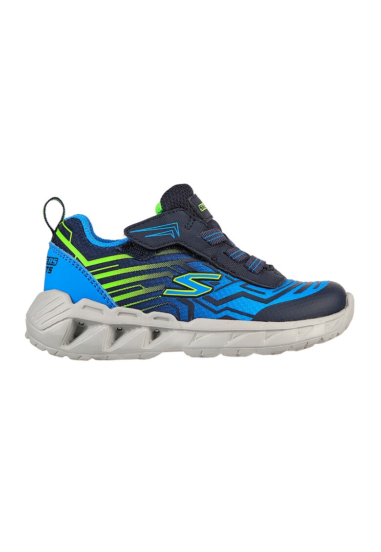 Pantofi sport cu detalii logo Magna Lights - Verde electric/Bleumarin