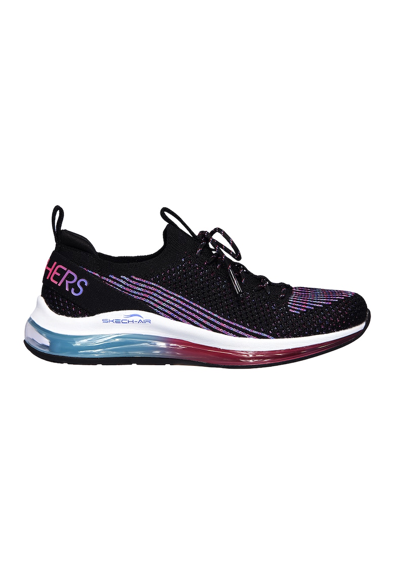 Pantofi sport cu imprimeu logo Skech-Air Element 2 - Negru/Violet