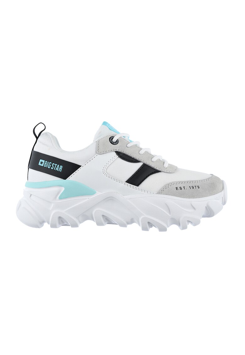 Pantofi sport cu detalii de piele intoarsa