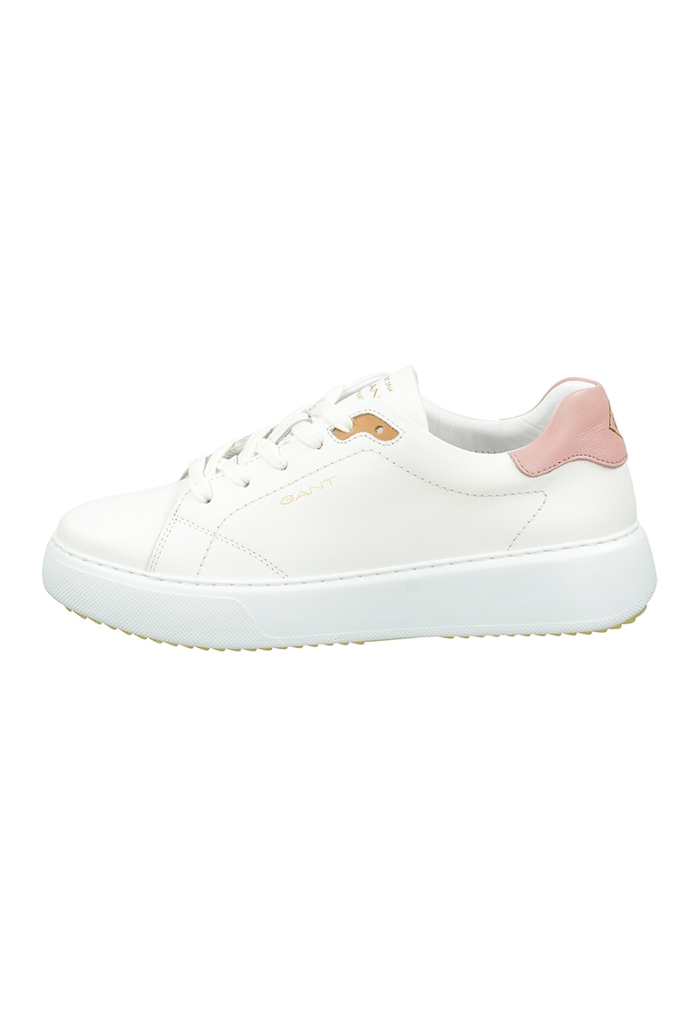 Pantofi sport low-cut de piele - Alb