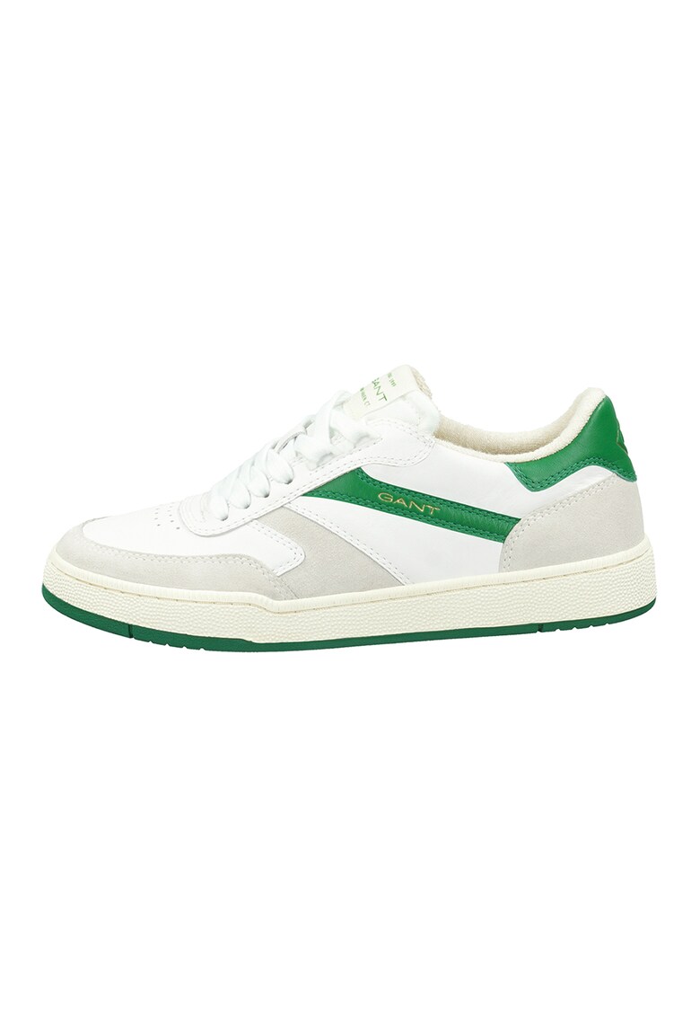 Pantofi sport de piele cu insertii de piele nabuc