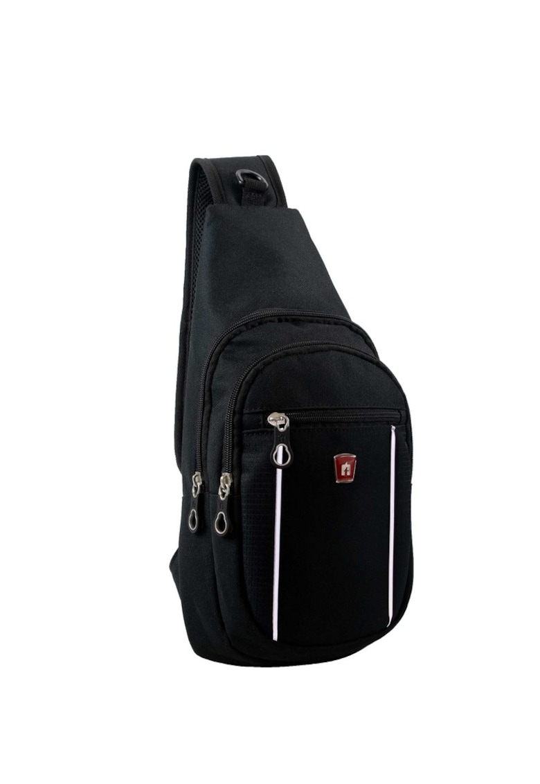 Geanta crossbody barbati - seria Easy - 18.5 x 10 x 38 cm - neagra