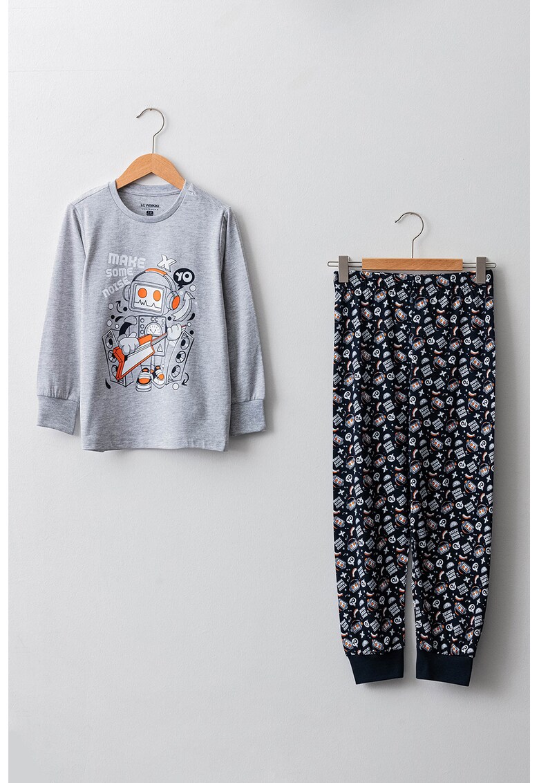 Pijama cu imprimeu cu roboti
