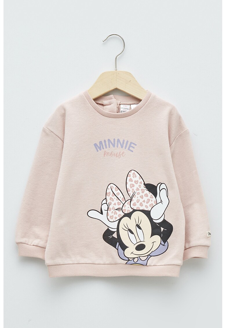 Bluza sport cu imprimeu cu Minnie Mouse si maneci cazute