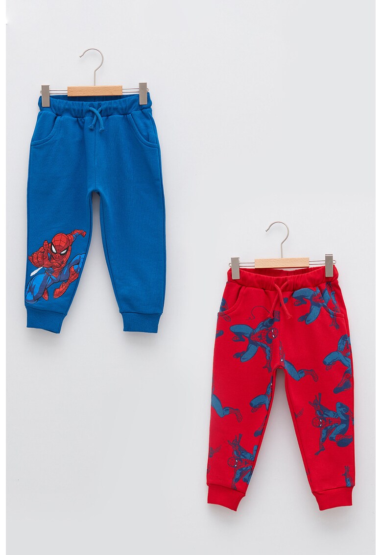 Set de pantaloni sport din bumbac cu imprimeu cu Spiderman - 2 perechi