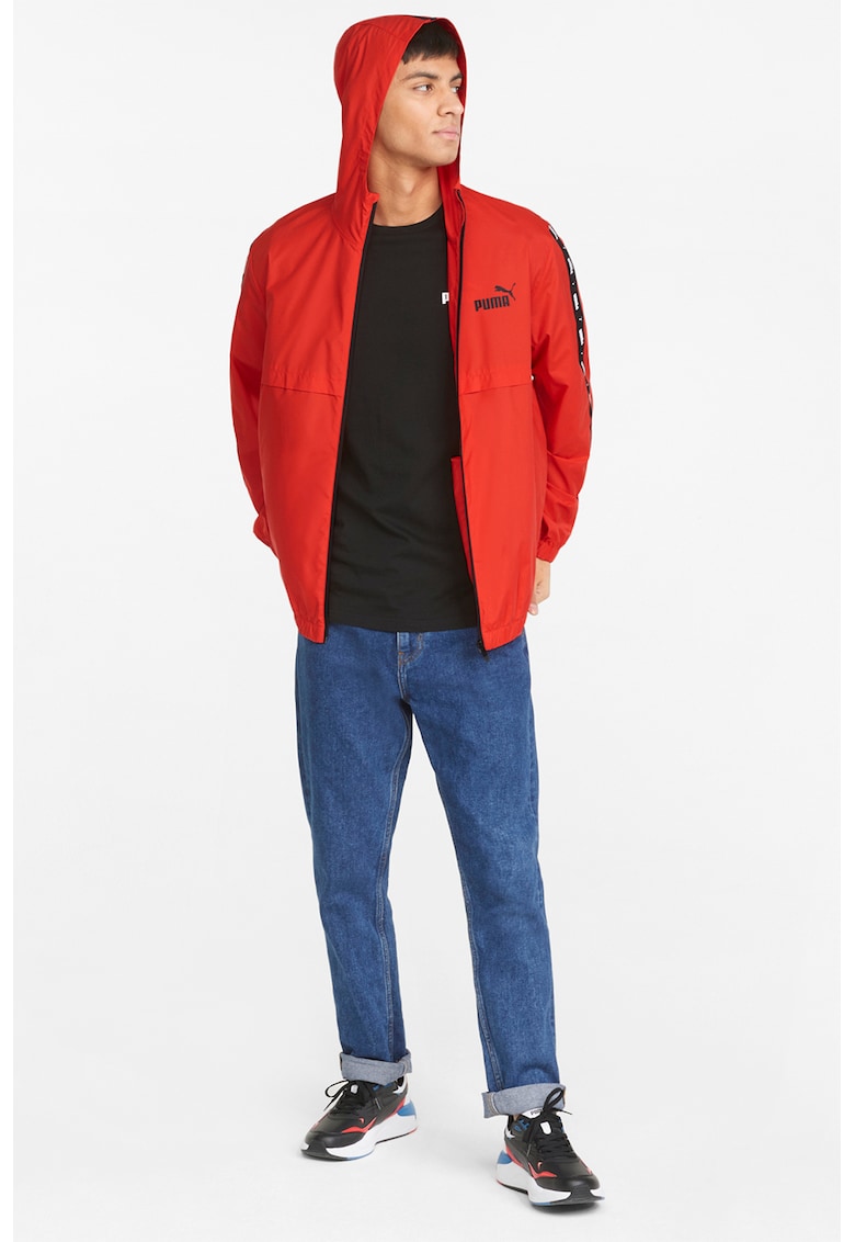 Jacheta cu gluga si logo Essentials Windbreaker