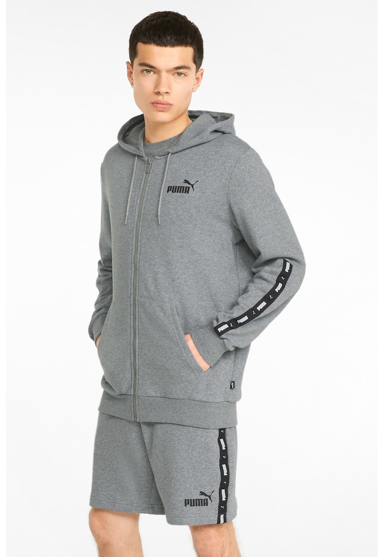 Hanorac cu fermoar si logo Essential